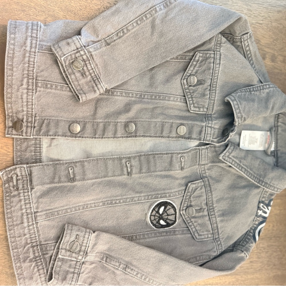 Kids SPIDER-MAN Classic Gray Denim Jacket